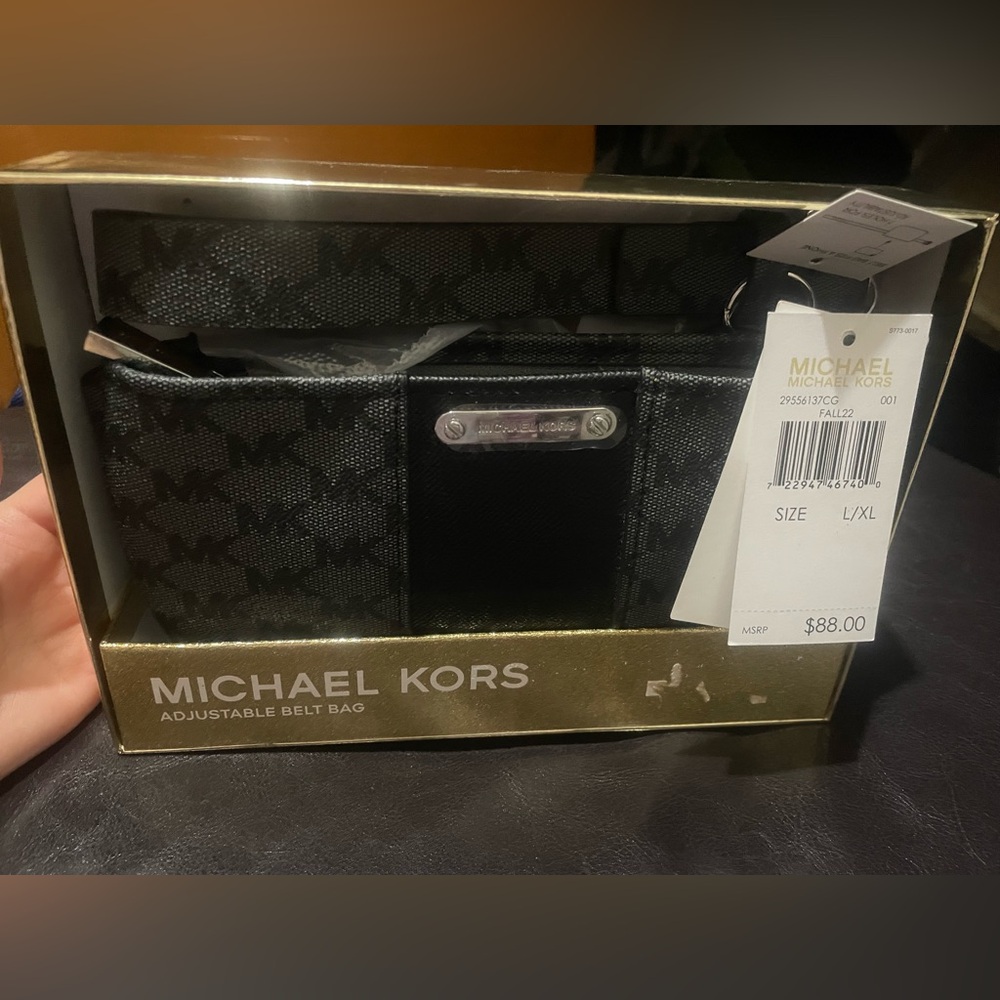 Michael Kors Gray and Black Belt Bag woman size L/XL - Picture 5 of 8
